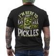 Im Here To Eat All The Pickles Cucumber Pickle Jar Men's T-shirt Back Print