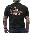Eat Sleep Basketball Repeat Basketball Men's T-shirt Back Print