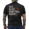 Eat Sleep Basketball Repeat For Basketball Fan T-Shirt mit Rückendruck