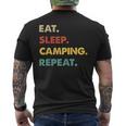 Eat Sleep Camping Repeat Camping Lover Men's T-shirt Back Print