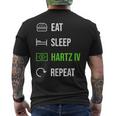 Eat Sleep Hartz 4 Repeat T-Shirt mit Rückendruck