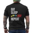 Eat Sleep Oof Repeat Meme Gamers Idea Men's T-shirt Back Print