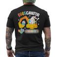 Eggscavator Easter Egg Hunt Construction Truck Toddler Boys Men's T-shirt Back Print