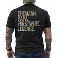 Ehemann Papa Forstwirt Legende Förster Waldarbeiter Outfit Kapuzenjacke T-Shirt mit Rückendruck