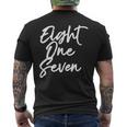 Eight One Seven 817 Fort Worth Dallas Area Code Men's T-shirt Back Print