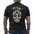 El Jefe Coloré Sucre Calavera Skull Dia De Los Muertos T-shirt imprimé au dos