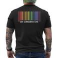 Election Gay Republican Conservative Barcode Men's T-shirt Back Print