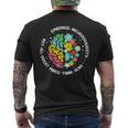 Embrace Neurodiversity Brain Autism Awareness Adhd Autistic Men's T-shirt Back Print