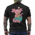 Me Encantan Los Fideos Y El Axolotl Kawaii Anime Kawaii Camiseta Hombre Estampado Espalda
