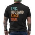 Epic Husband Since 1988 35Th Wedding Anniversary Men's T-shirt Back Print