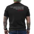 Equal Rights Does Not Mean Less Rights For You Men's T-shirt Back Print