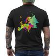 Europe Map With Boundaries And Countries Names Men's T-shirt Back Print