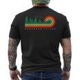 Evergreen Vintage Stripes Anderson Island Washington Men's T-shirt Back Print