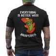 Everything Is Better With Jalapenos Mexican Food Lover Men's T-shirt Back Print
