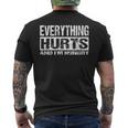 Everything Hurts And I'm Hungry Workout Joke Men's T-shirt Back Print