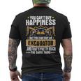 Excavator You Can't Buy Happiness Heavy Equipment Operator Men's T-shirt Back Print