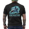 F-22 Raptor Fighter Jet Military Airplane Pilot Veteran Day Men's T-shirt Back Print