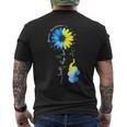 Faith Hope Love Awareness Down's Syndrome The Blue Elephant Men's T-shirt Back Print