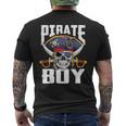 Family Skull Pirate Boy Jolly Roger Crossbones Flag Men's T-shirt Back Print