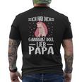 Father Father's Day Children's Ich Hab Dich Ganz Doll Ich S T-Shirt mit Rückendruck