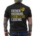 Father Husband Meat Smoker Legend Grilling Dad Meat Smoking Men's T-shirt Back Print