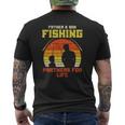 Father Son Fishing Partners For Life Retro Matching Dad Mens Back Print T-shirt