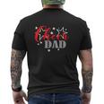 Father's Day Cheerleader Proud Cheer Dad Supporter Mens Back Print T-shirt