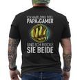 Father's Day Dad Ich Habe Zwei Titel Papa Und Gamer T-Shirt mit Rückendruck