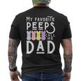 My Favorite Peeps Call Me Dad Dada Daddy Easter Basket Men Men's T-shirt Back Print