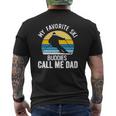 My Favorite Ski Buddies Call Me Dad Vintage Sunset Mens Back Print T-shirt