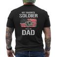 My Favorite Soldier Calls Me Dad Mens Back Print T-shirt