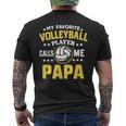 My Favoriteolleyballspieler Calls Me Papa Proud Dad T-Shirt mit Rückendruck