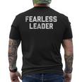 Fearless Leader Workout Motivation Gym Fitness Men's T-shirt Back Print