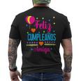 Feliz Cumpleanos Amiga-Feliz Cumpleaños Amiga Español Camiseta Hombre Estampado Espalda