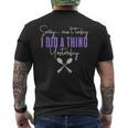 Fibro Can't Today Did A Thing Yesterday Fibromyalgia Spoonie Men's T-shirt Back Print