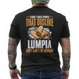 Filipino Pinoy Spring Roll Don't Trust People Dislike Lumpia Men's T-shirt Back Print