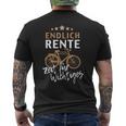 Finally Rente Zeit Für Important Pensioner Bike Black T-Shirt mit Rückendruck