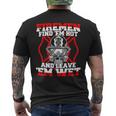 Firefighter Firemen Find 'Em Hot Leave 'Em Wet Men's T-shirt Back Print