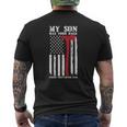 Firefighter My Son Has Your Proud Firefighter Dad American Mens Back Print T-shirt