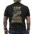 Fishing Best Stepdad Father's Day Step Daddy Material Men's T-shirt Back Print