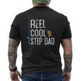 Fishing Reel Cool Step Dad Father’S Day For Fisherman Mens Back Print T-shirt
