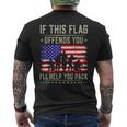 If This Flag Offends You I'll Help You Us Flag Veterans Day Men's T-shirt Back Print