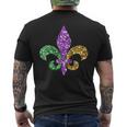 Fleur De Lis Mardi Gras Symbol Louisiana Carnival New Orlean Men's T-shirt Back Print