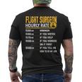 Flight Surgeon Hourly Rate Flight Physician Doctor Men's T-shirt Back Print
