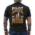 Flugzeug Pilot Kapitän Papaater Luftfahrt Piloten Flieger T-Shirt mit Rückendruck