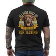 All Food Must Go To The Lab For Testing Labrador Fun Vintage Men's T-shirt Back Print