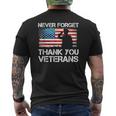 Never Forget Thank You Veterans Veterans Day Usa Flag Mens Back Print T-shirt