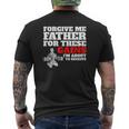 Forgive Me Father For These Gains Weight Lifting Mens Back Print T-shirt