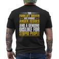Forklift Operator Anger Issues Forklift Driver Mens Back Print T-shirt
