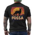Fossa Retro Vintage Sunset Lover Of Fossa Animal Men's T-shirt Back Print